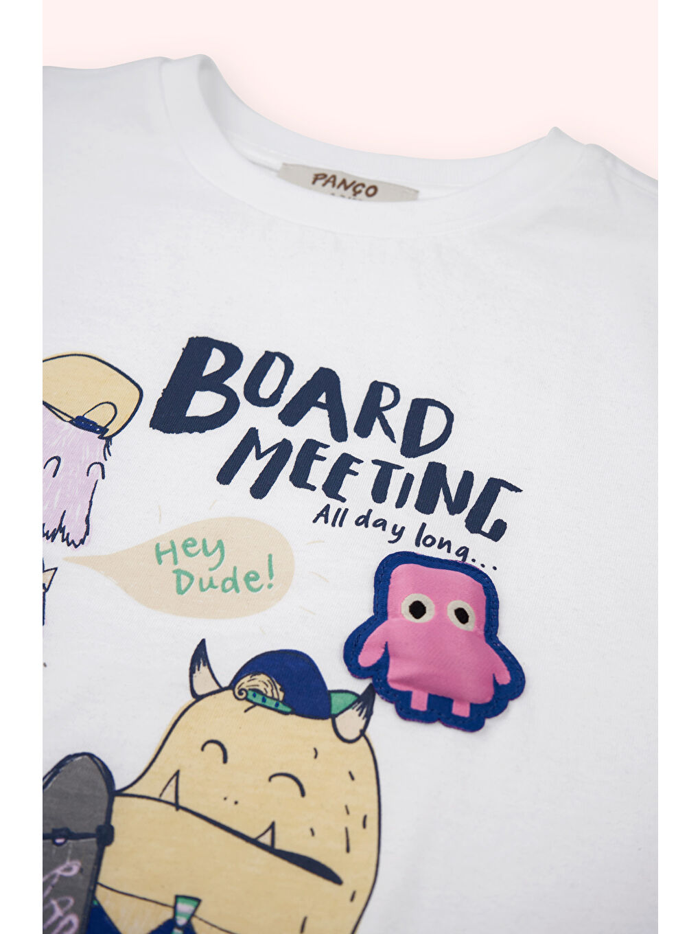 Erkek Çocuk Baskılı Kısa Kollu T-Shirt Beyaz-1