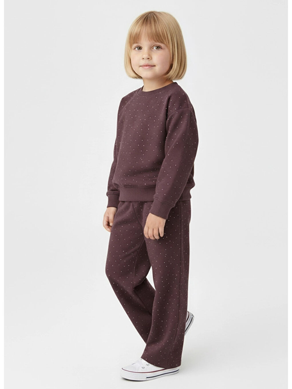 Pembe Parlak Taşlı Kız Çocuk Takım 20459-2