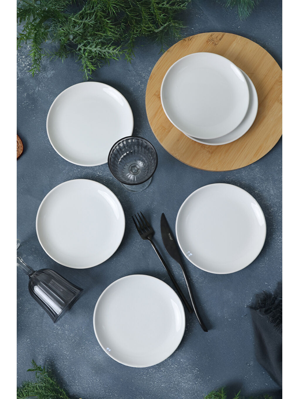 Keramika Beyaz Delta Pasta Tabağı 17 Cm 6 Adet - 3