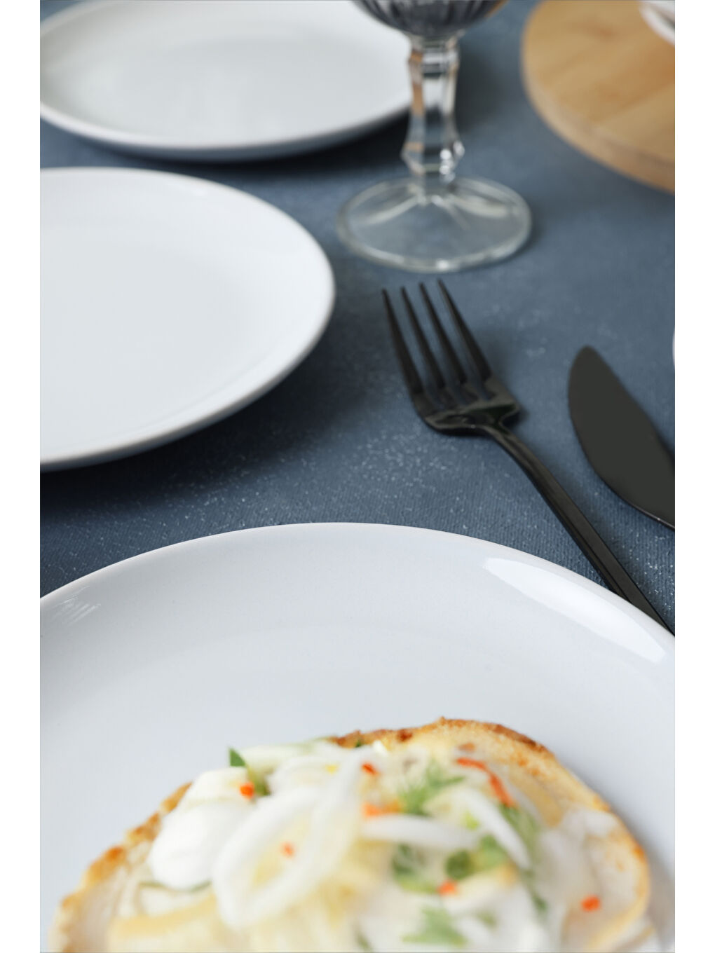 Keramika Beyaz Delta Pasta Tabağı 17 Cm 6 Adet - 4