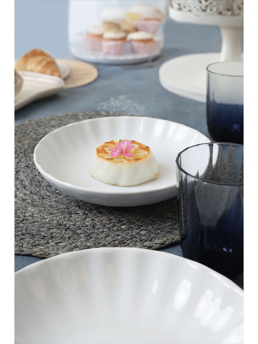 Beyaz Sirius Yemek  Tabağı 20 Cm 6 Adet-2