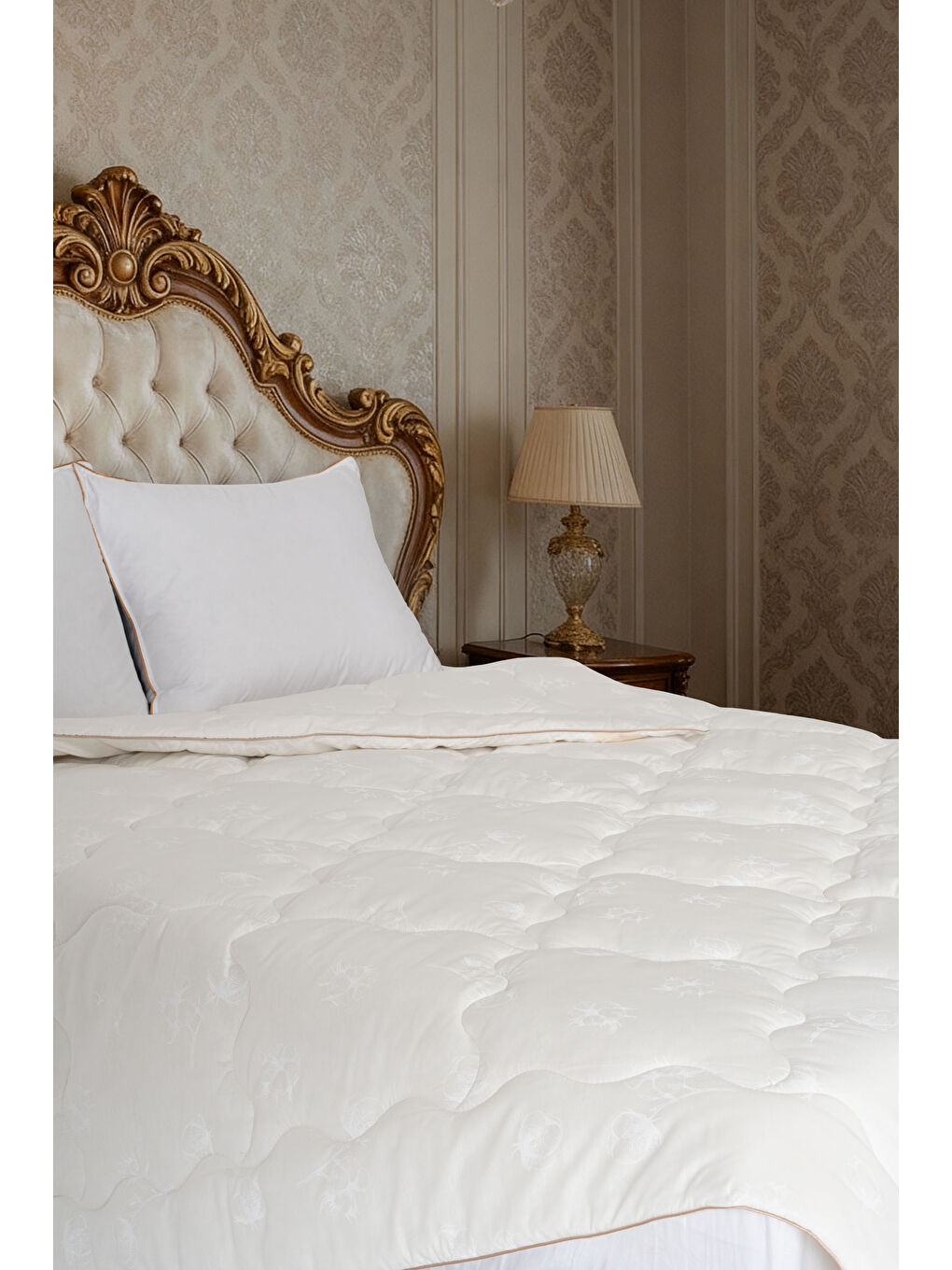 Ekru Pure Pamuk Tek Kişilik %100 Pamuk Yorgan (155x215 cm) – Doğal, Nefes Alabilen | Bez Çantalı-3