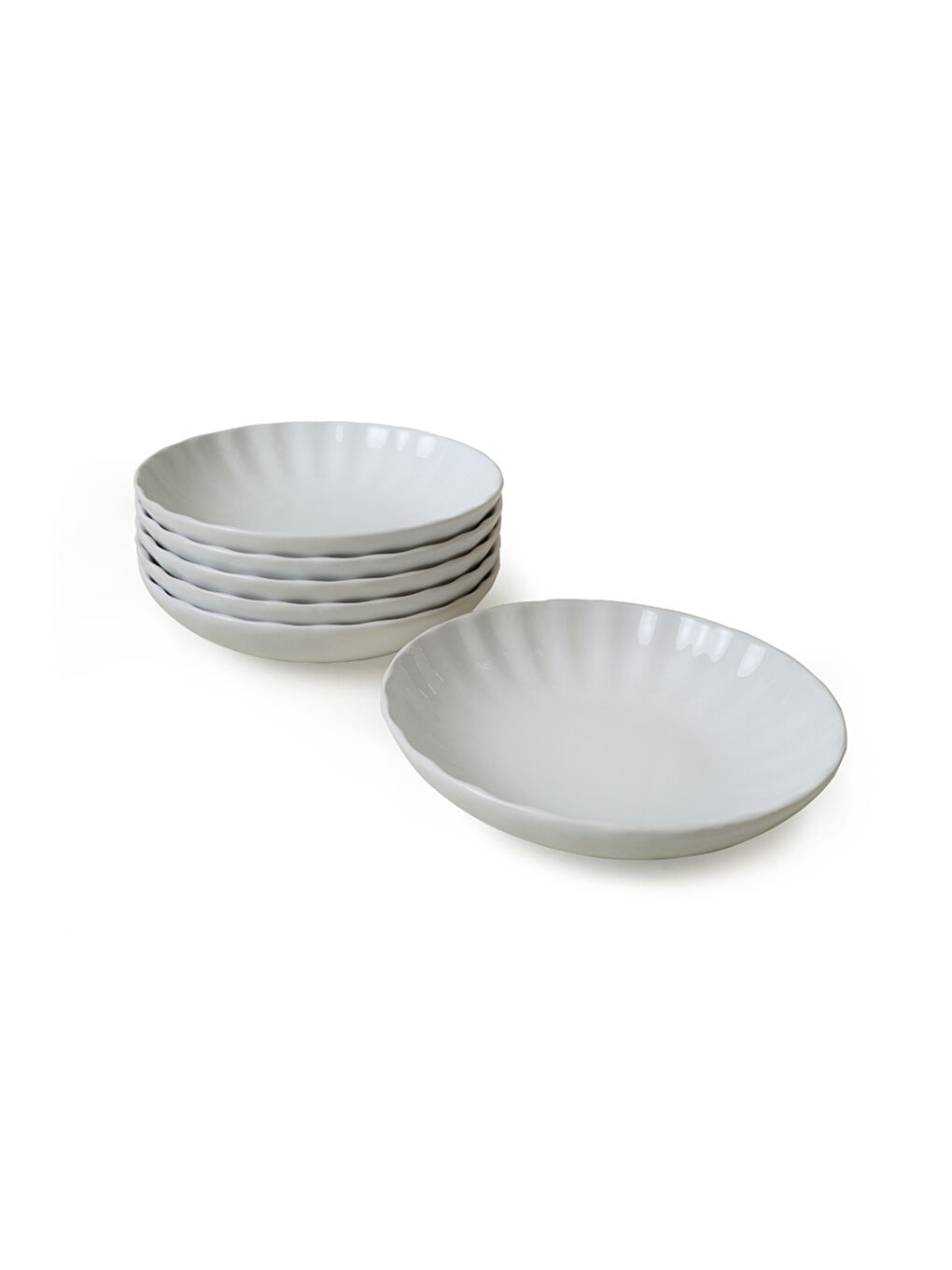 Beyaz Sirius Yemek  Tabağı 20 Cm 6 Adet-5