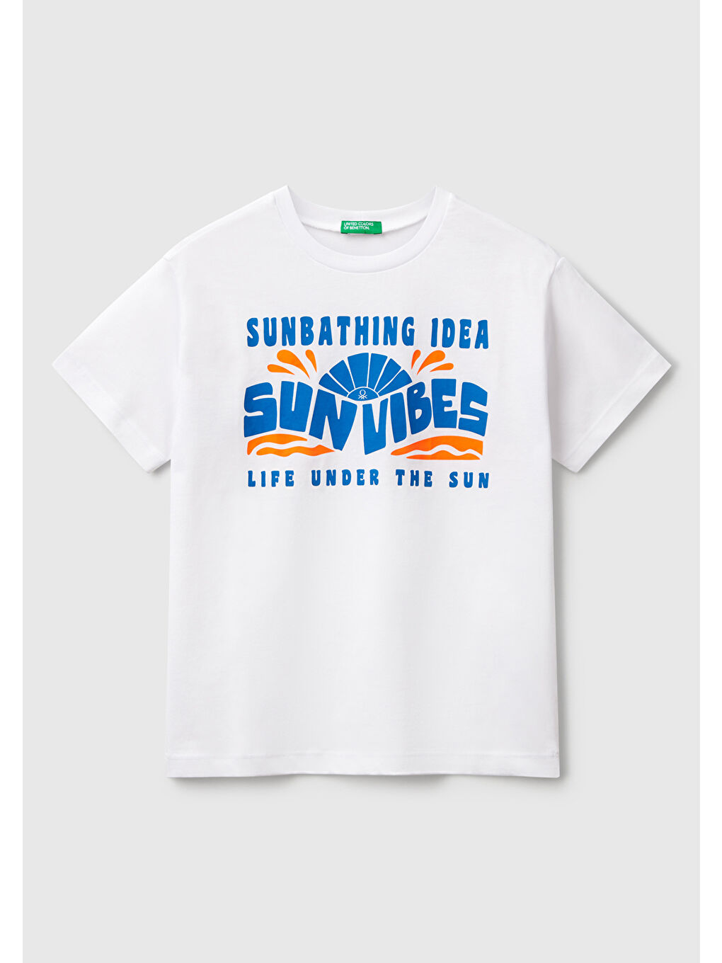 Erkek Çocuk Beyaz Grafik Baskılı Kısa Kollu T-Shirt