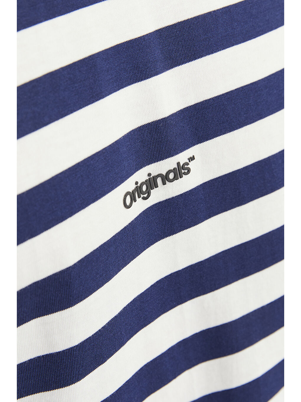 Lacivert Originals Jorvesterbro %100 Pamuk Relaxed Fit Çizgili Tişört 12265748-3