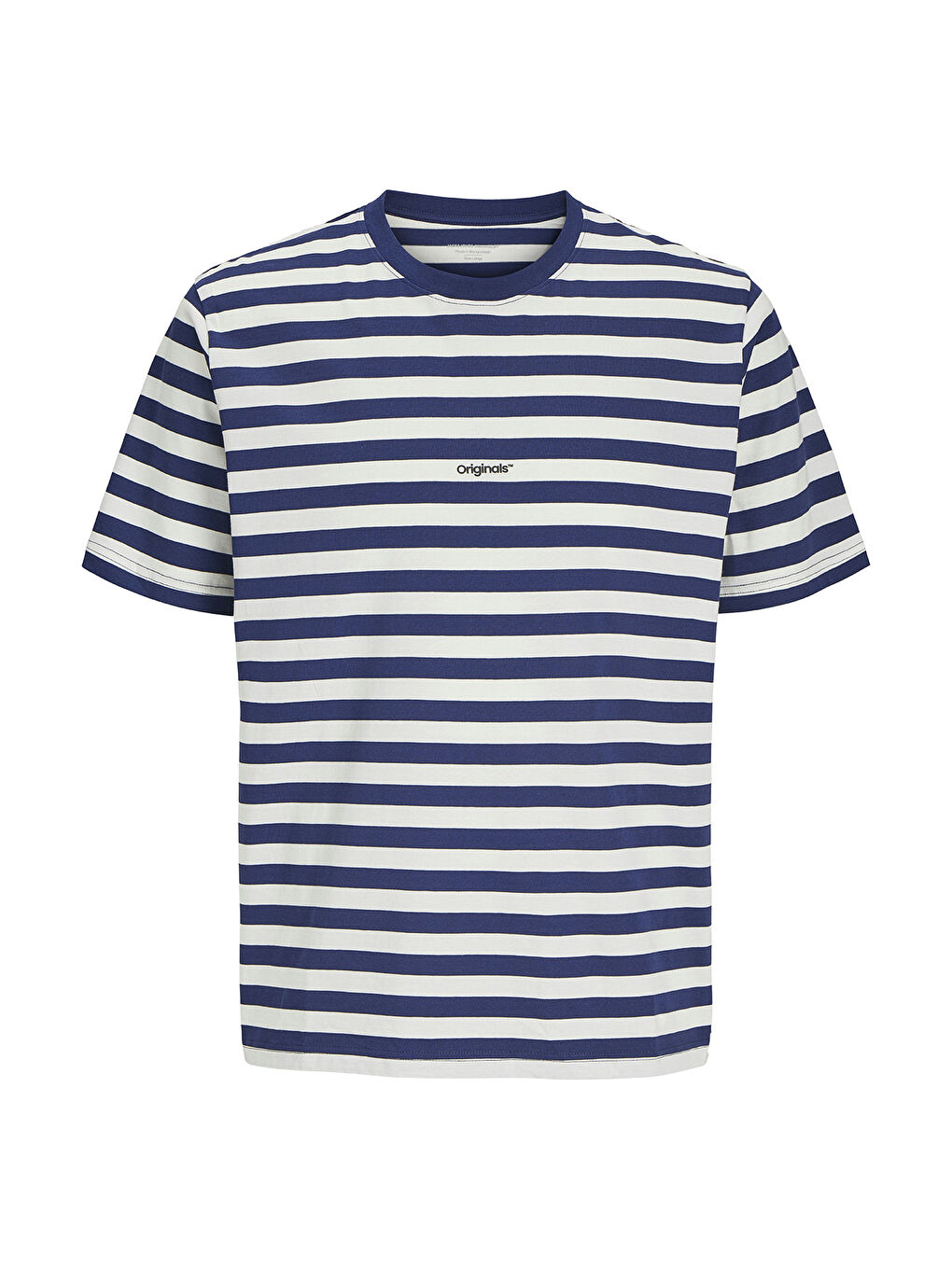 Lacivert Originals Jorvesterbro %100 Pamuk Relaxed Fit Çizgili Tişört 12265748-6