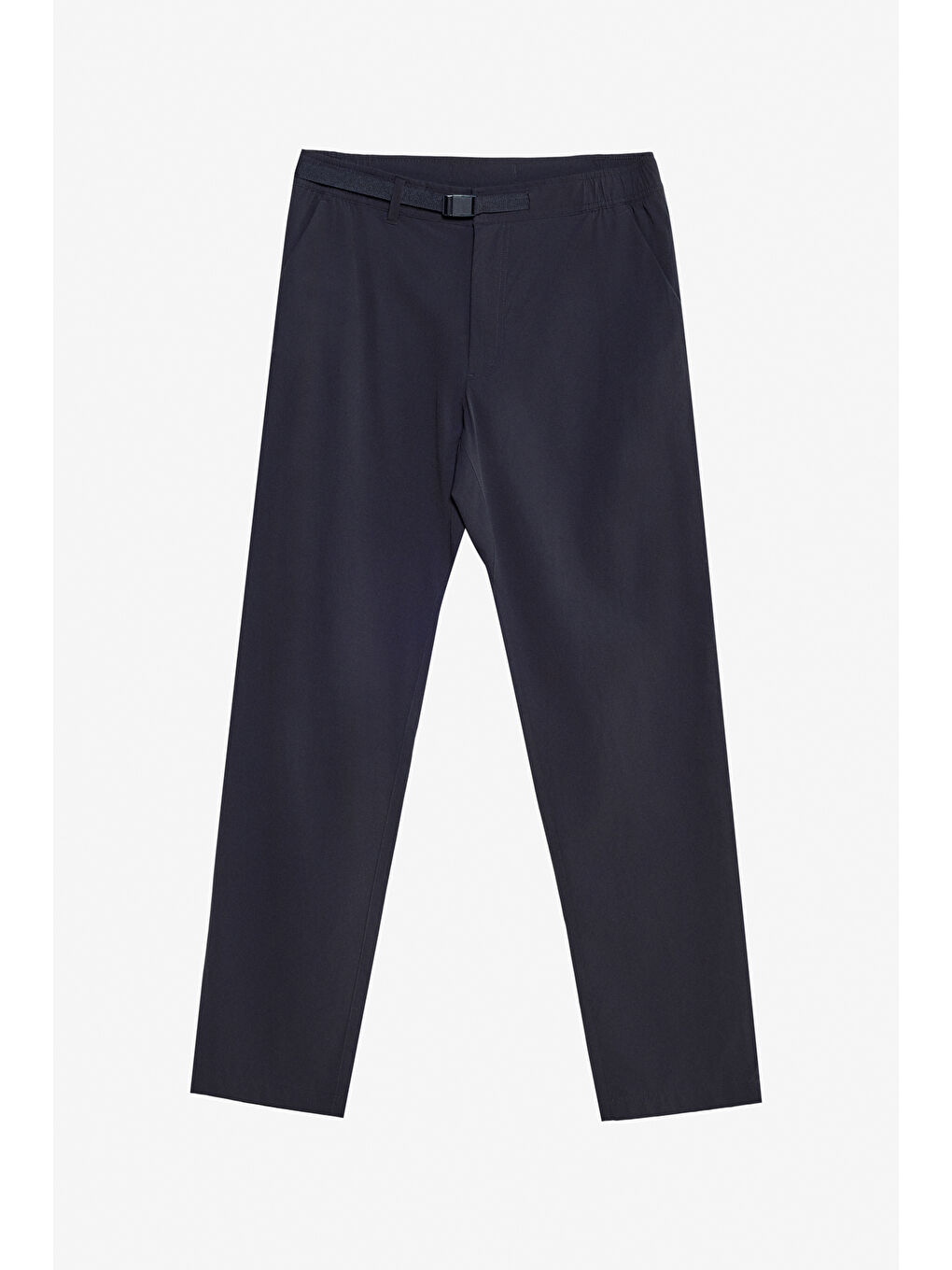 Erkek Lacivert Relax Fit Rahat Kesim Beli Lastikli Cepli Esnek Takım Elbise Pantolonu-5