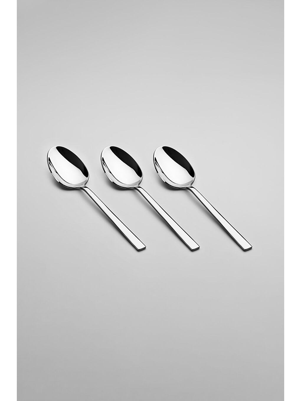 Gri Dalyan Sade 12 Adet Tatlı Kaşık Takımı