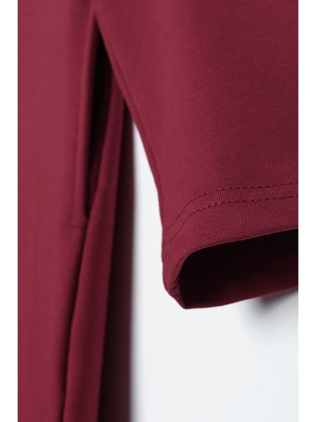 Koyu Bordo Aplike Nakışlı Çift Kordonlu Kapüşonlu Hırka-4