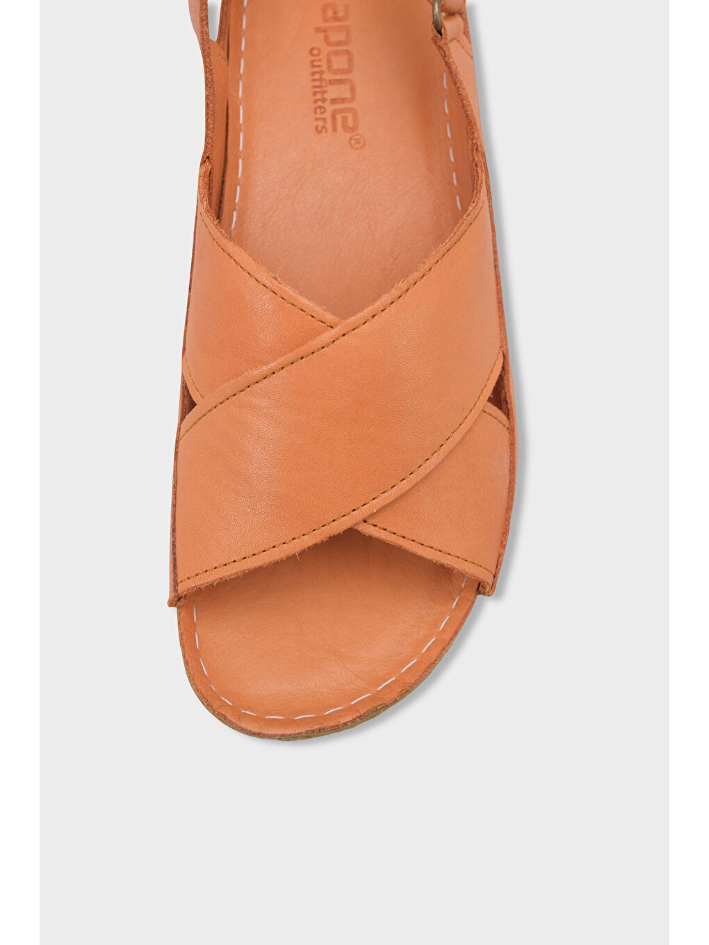 Kahverengi Florina Hakiki Deri Soft Konfor Kadın Sandalet-2