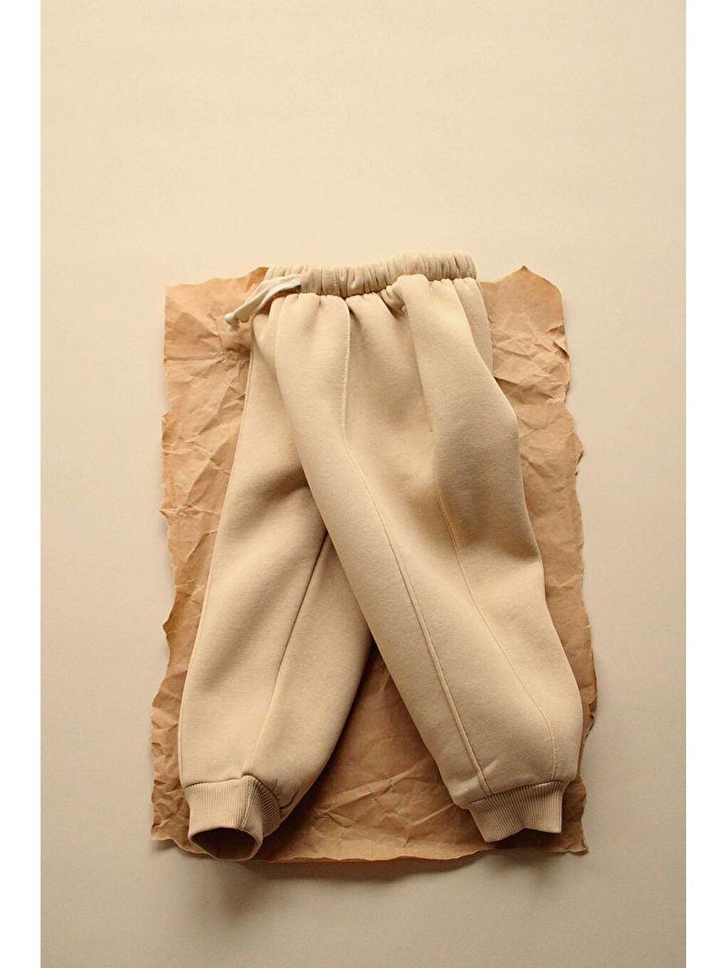 Bej Eşofman Altı İçi Polarlı-1