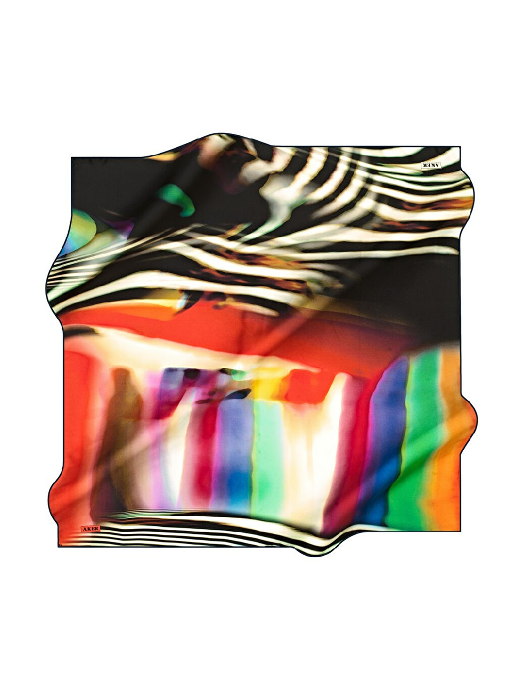 Beyaz 90X90 Polyester Tivil Eşarp