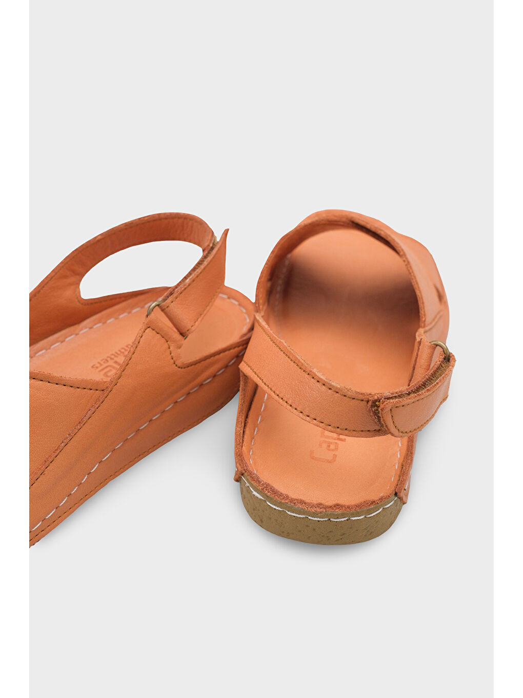 Kahverengi Florina Hakiki Deri Soft Konfor Kadın Sandalet-3