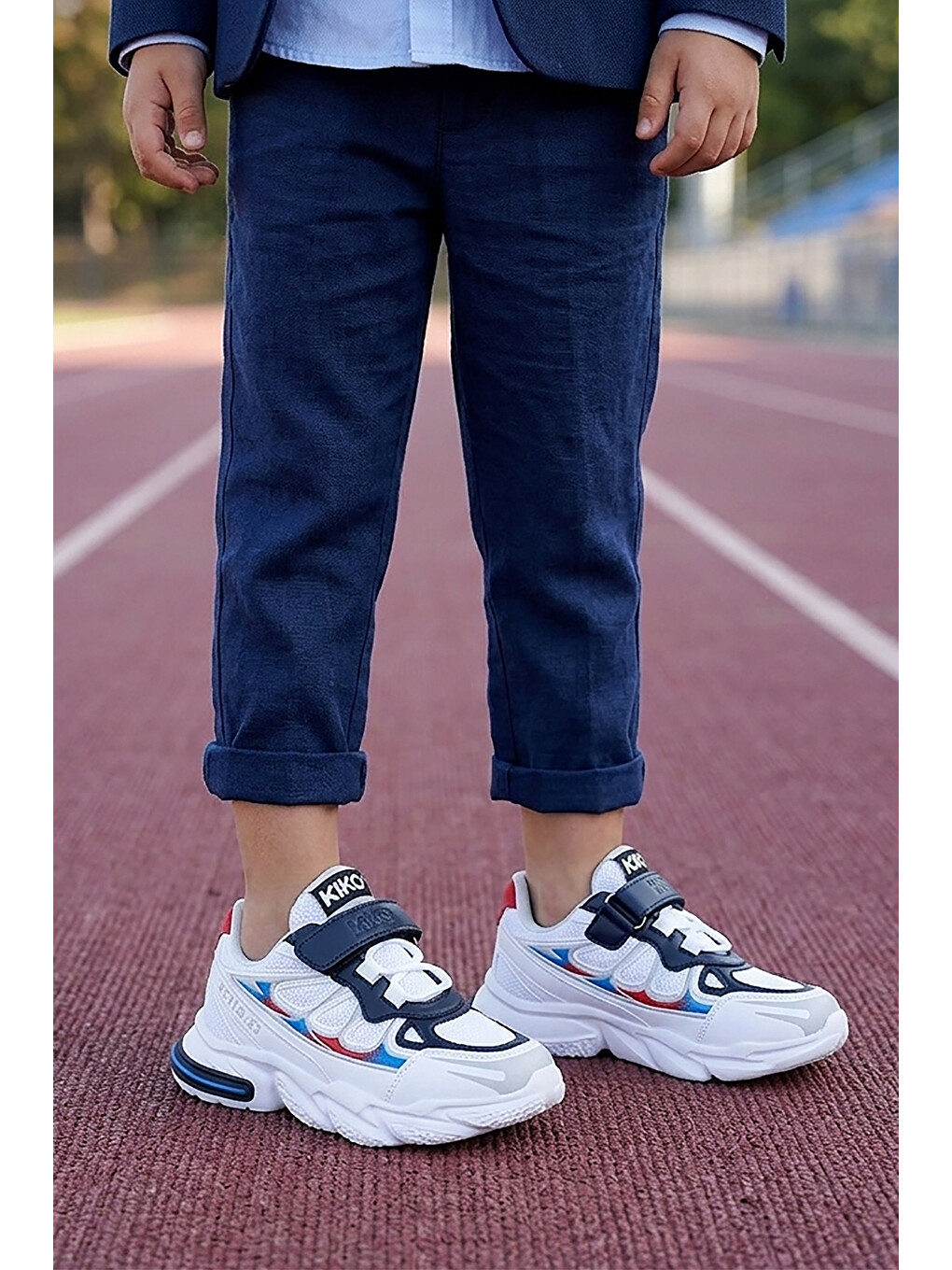 Beyaz Style Faylon Taban Günlük Cırtlı Erkek Çocuk Spor Ayakkabı-2