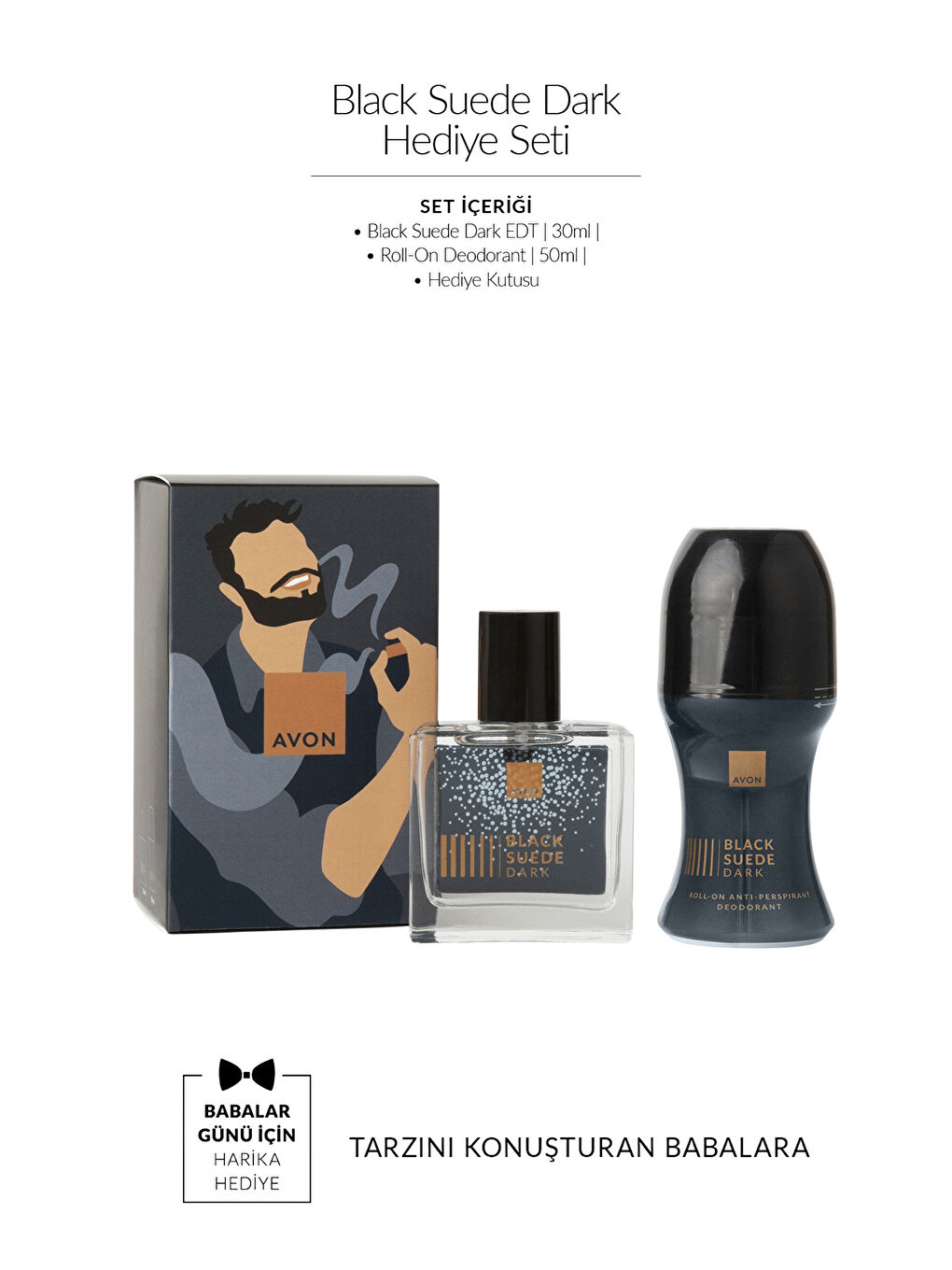 Black Suede Dark Erkek Parfüm ve Rollon Hediye Seti-1