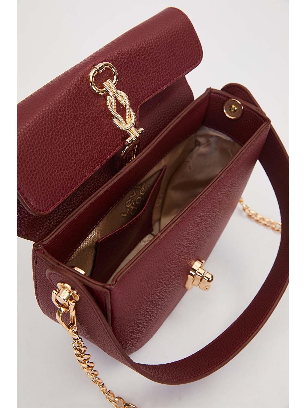 Bordo Kadın El ve Omuz Çantası 930930-2