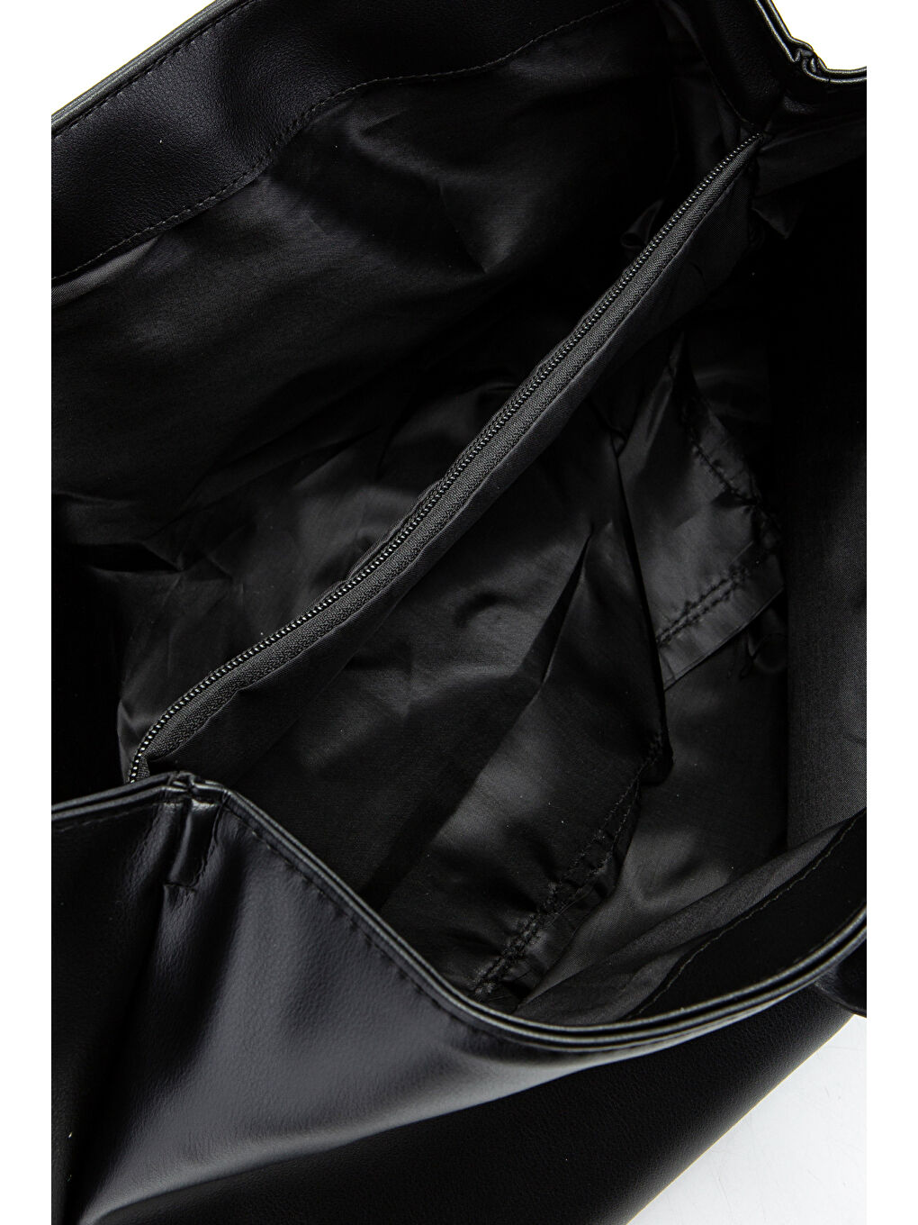 Suni Deri Mıknatıs Kapama Diaz Kol Çanta Siyah-4