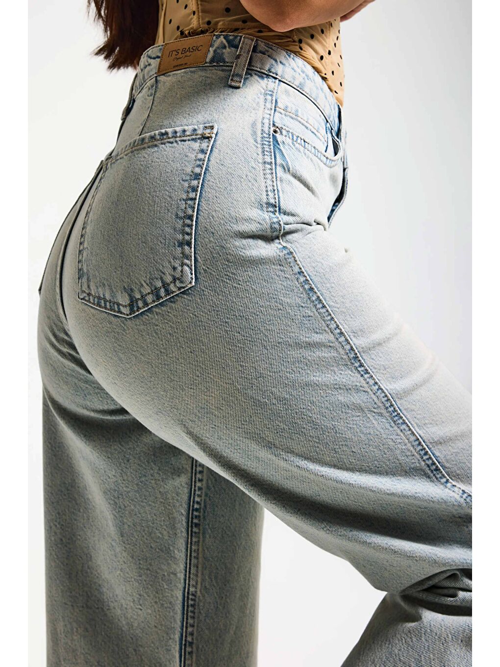 Mavi Kadın Jean Rengi 4s6-75 Relax Fit %100 Pamuk Denim Jean-3