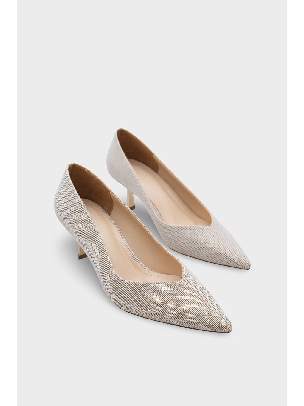 Sarı Malinda Orta Topuklu Metal Topuklu Kadın Stiletto-1