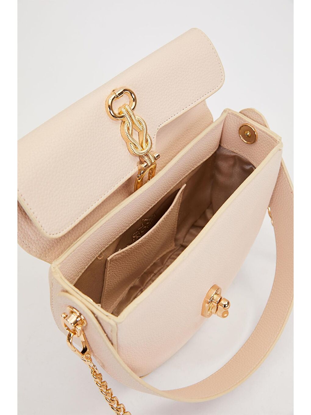 Ekru Krem Kadın El ve Omuz Çantası 930930-2