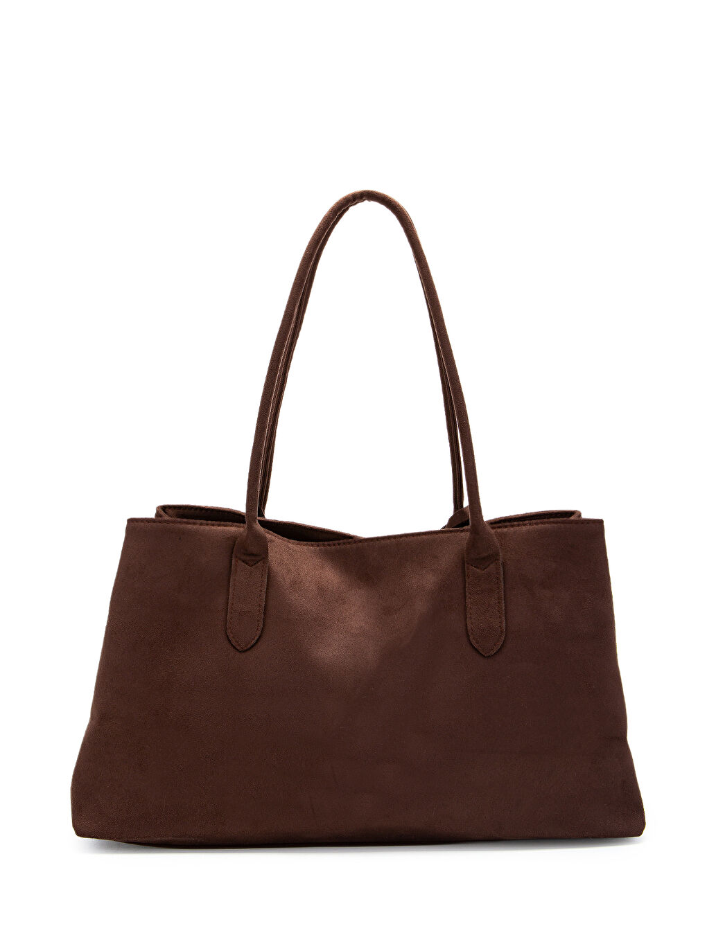 Kahverengi Süet Mıknatıs Kapama Diaz Kol Çanta Kahverenegi-3