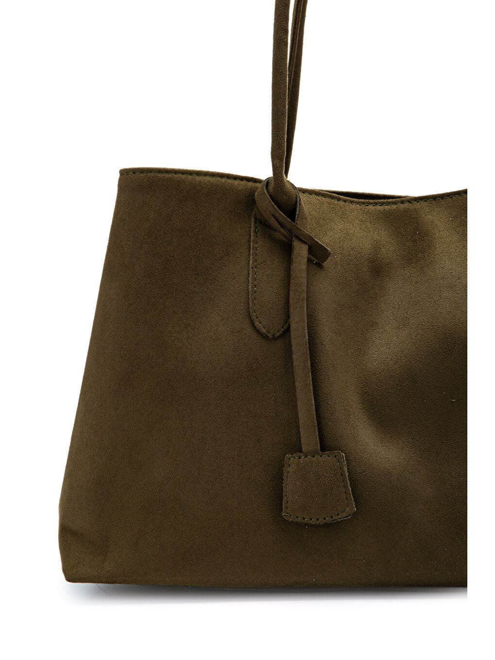 Süet Mıknatıs Kapama Diaz Kol Çanta Haki-1