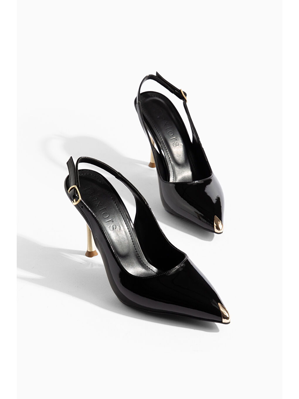 Siyah Revolde Günlük Ortopedik Kadın Klasik Topuklu Ayakkabı