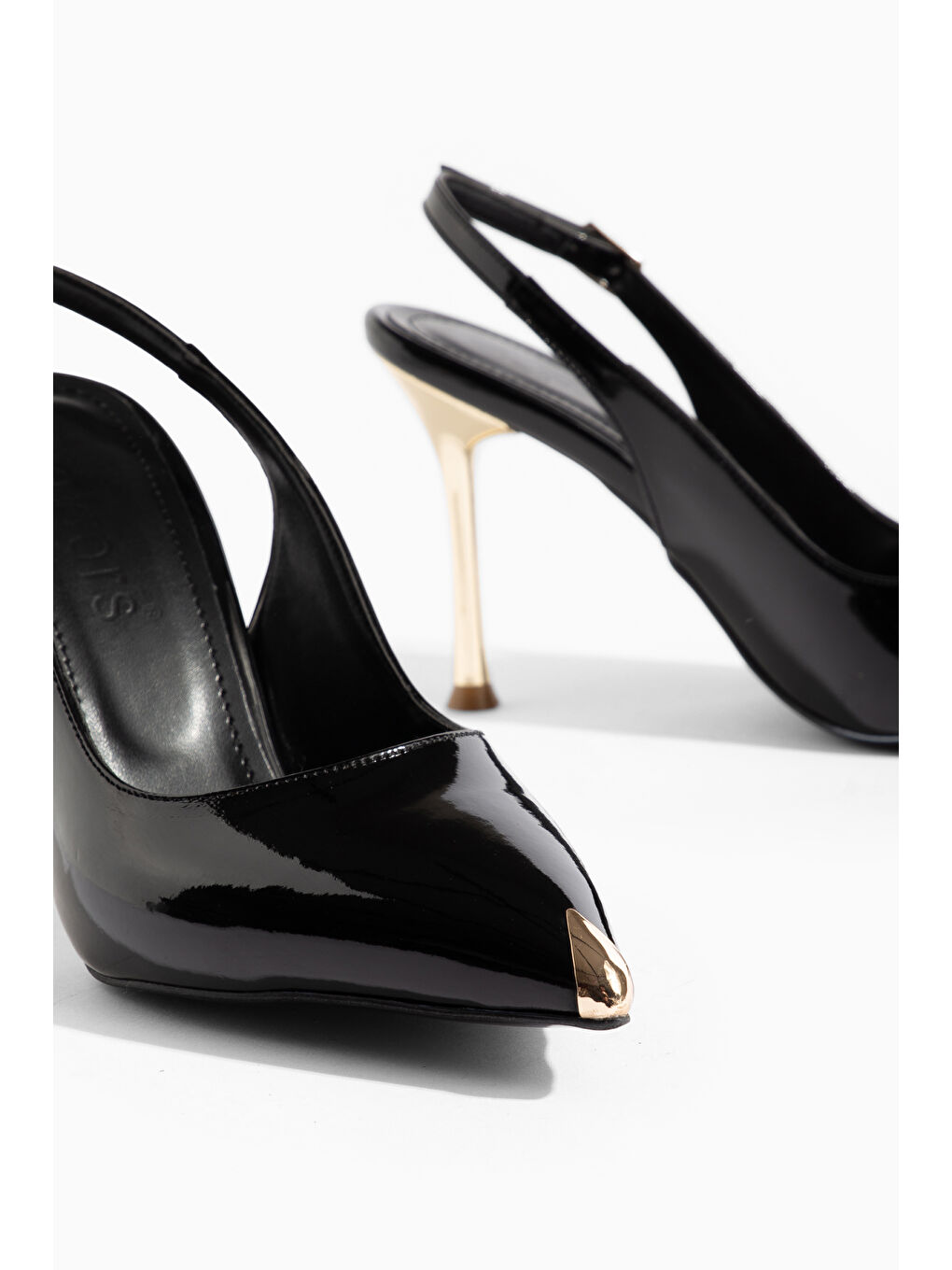 Siyah Revolde Günlük Ortopedik Kadın Klasik Topuklu Ayakkabı-1