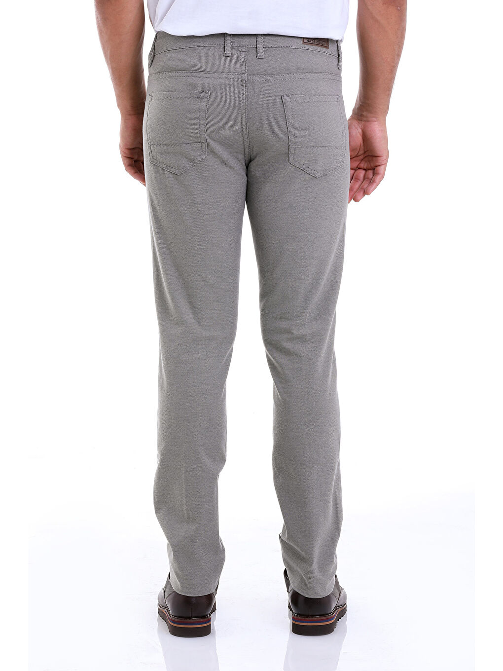 Haki Regular Fit Desenli Pamuklu 5 Cep Kanvas Pantolon-1