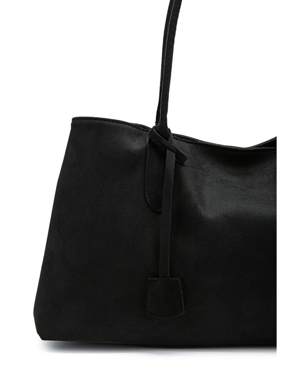 Süet Mıknatıs Kapama Diaz Kol Çanta Siyah-1