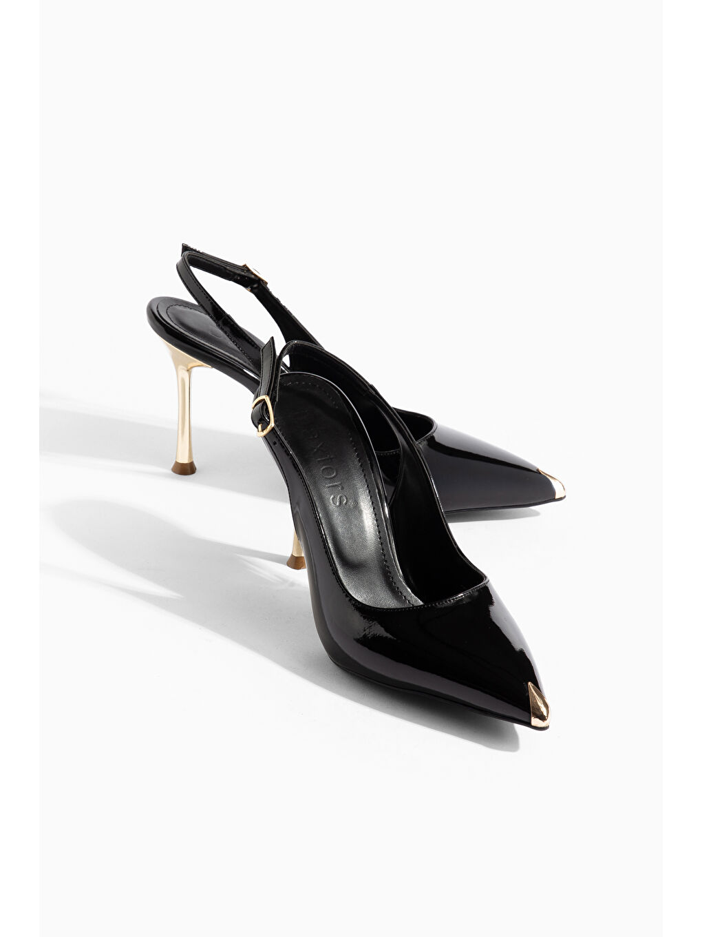 Siyah Revolde Günlük Ortopedik Kadın Klasik Topuklu Ayakkabı-2