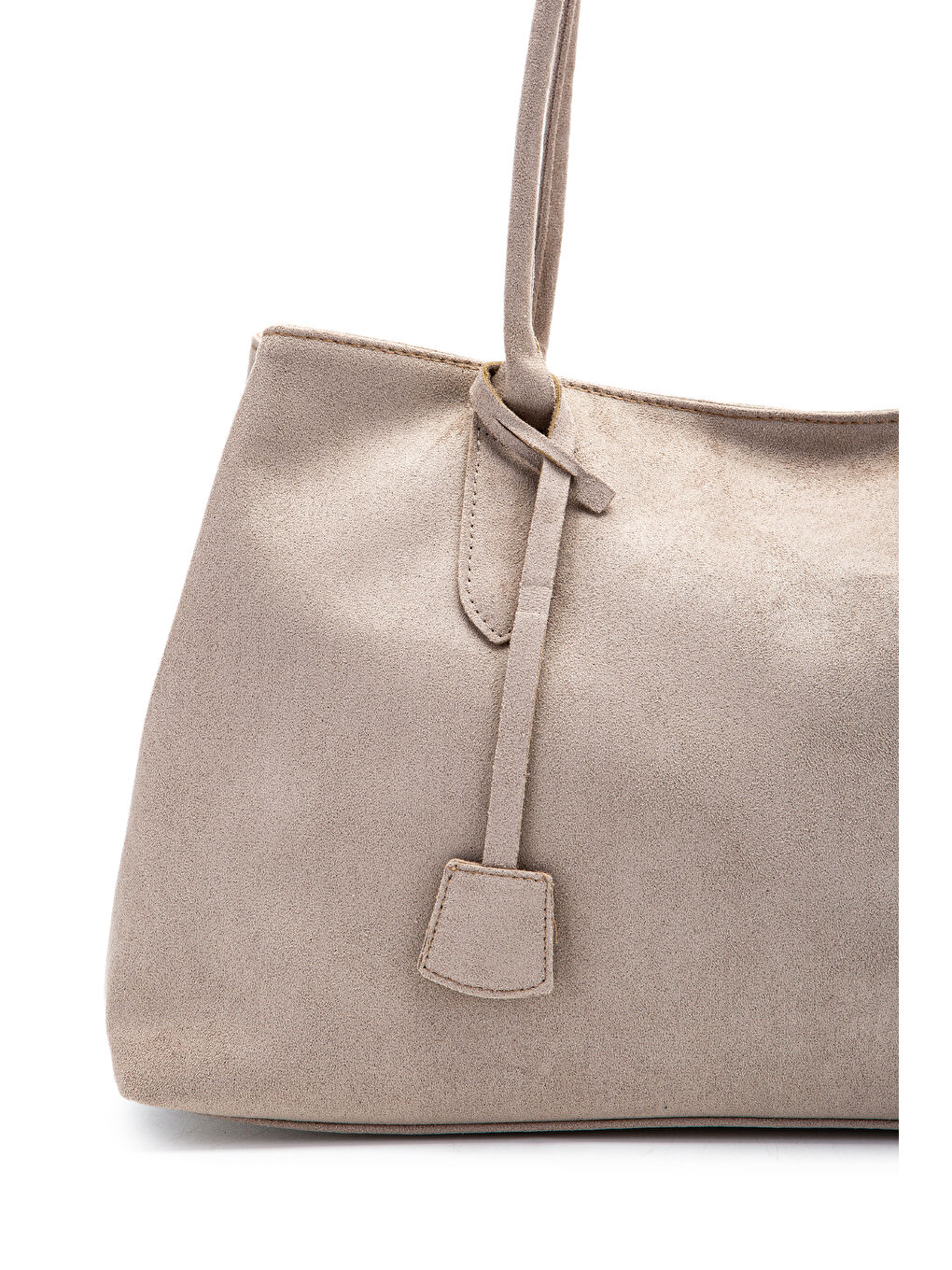 Süet Mıknatıs Kapama Diaz Kol Çanta Bej-1