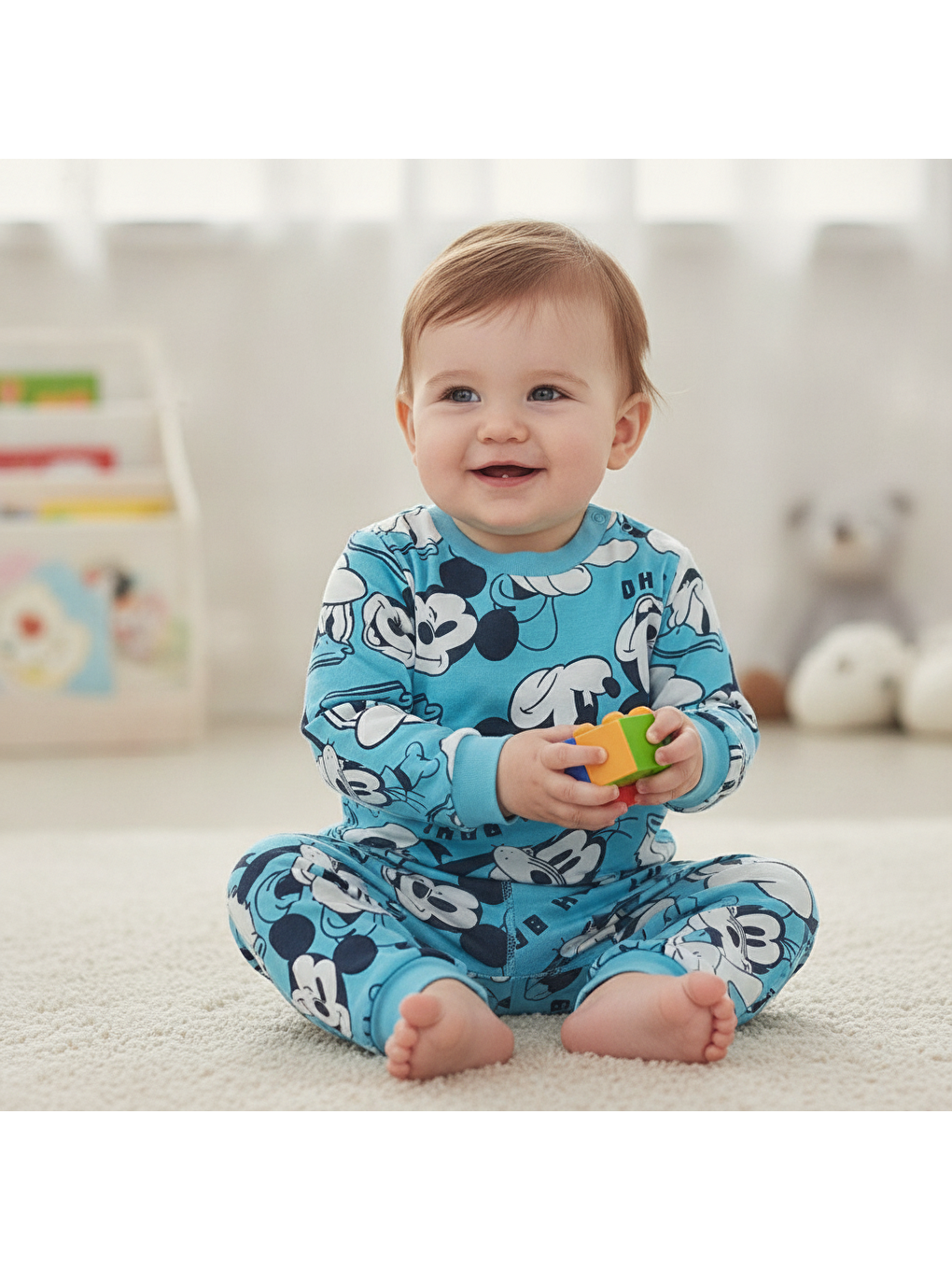 Kırmızı Çocuk Mickey Baskılı 2'Li Takım Cb1035-1
