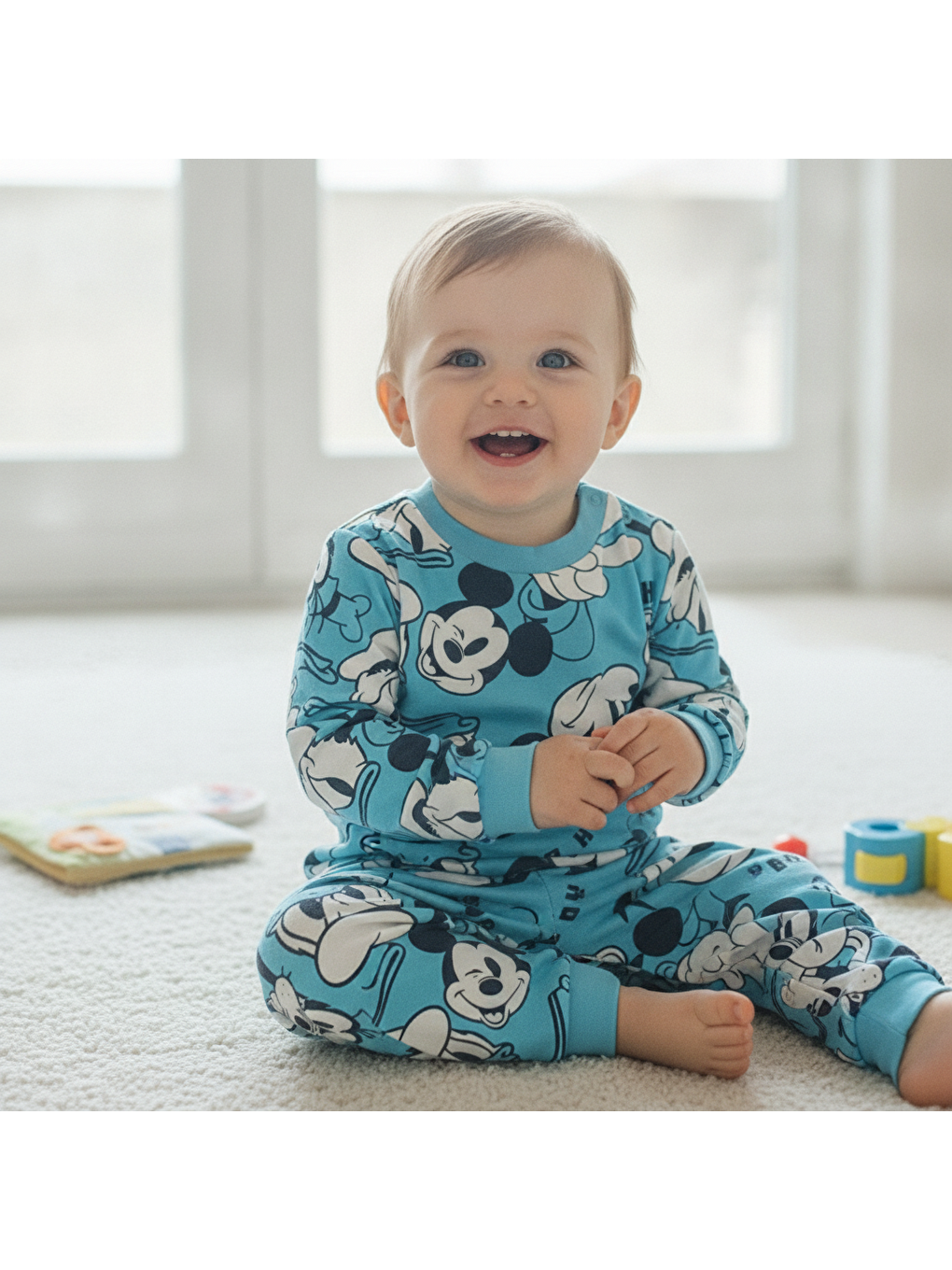 Kırmızı Çocuk Mickey Baskılı 2'Li Takım Cb1035-2