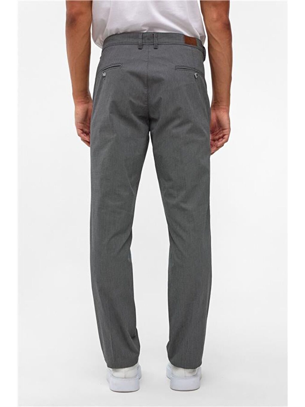 Siyah Regular Armürlü Pantolon-4