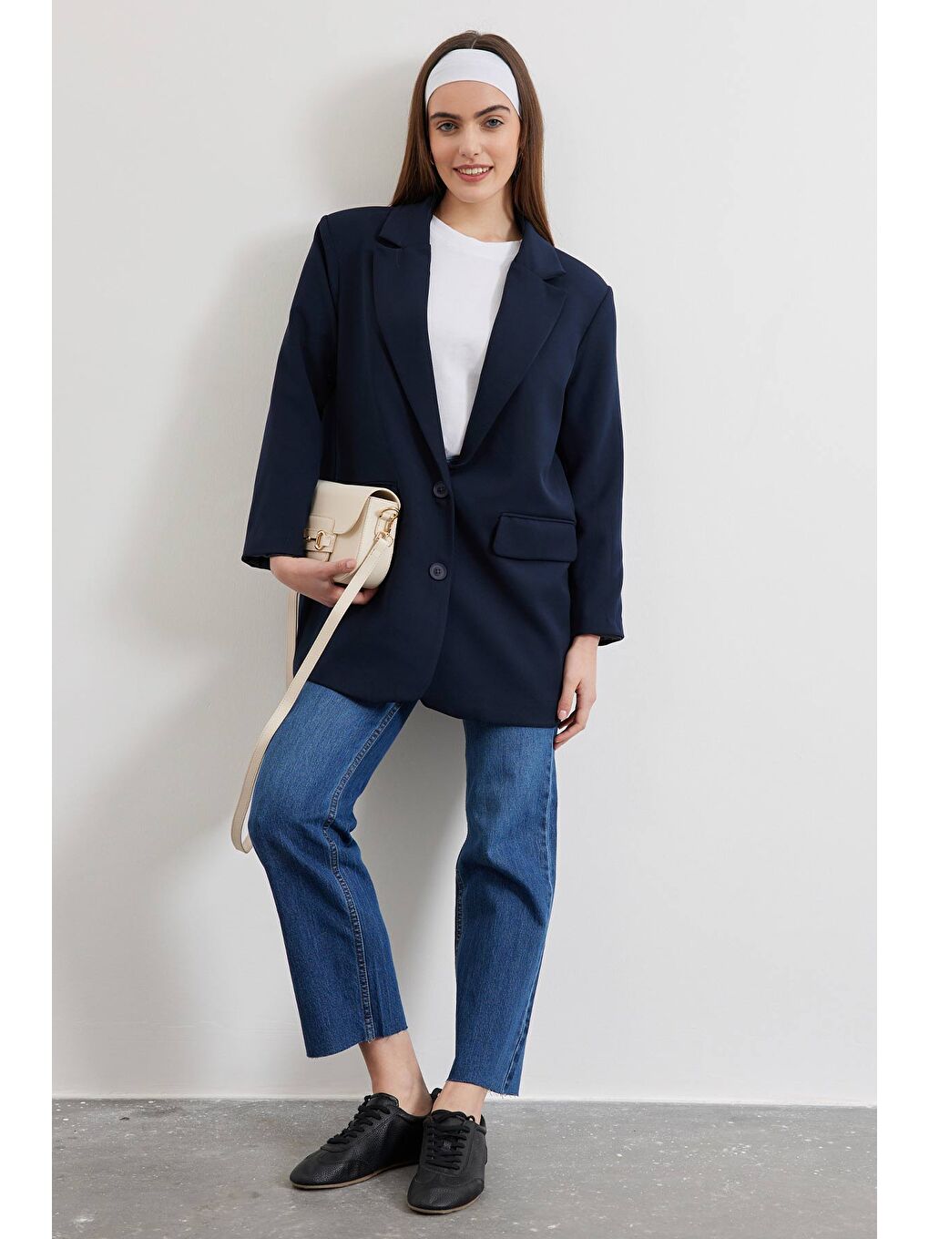 HOOOPSTORE Oversize Basic Blazer - Lacivert