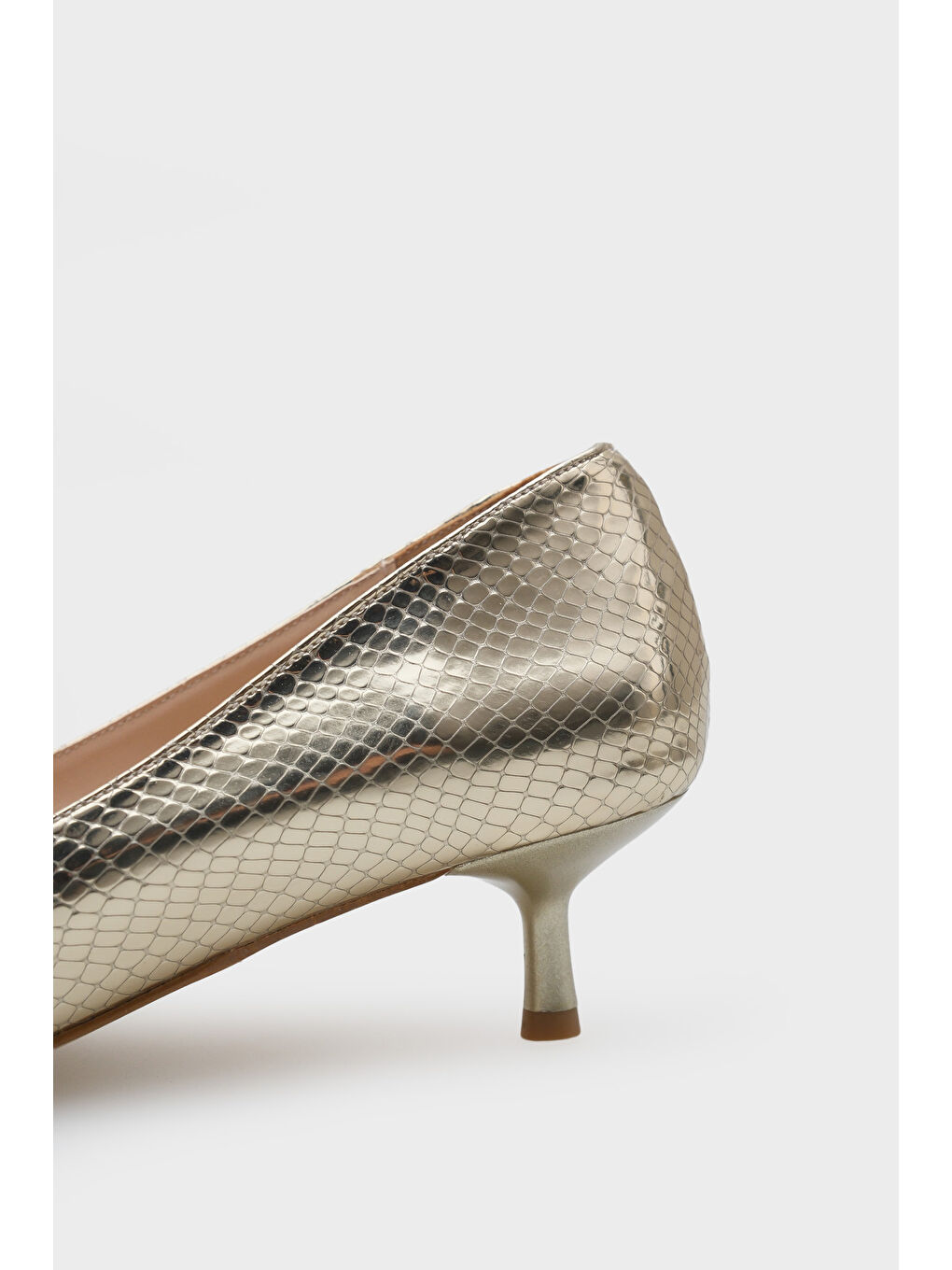 Sarı Arlana Orta Topuklu Stiletto-3