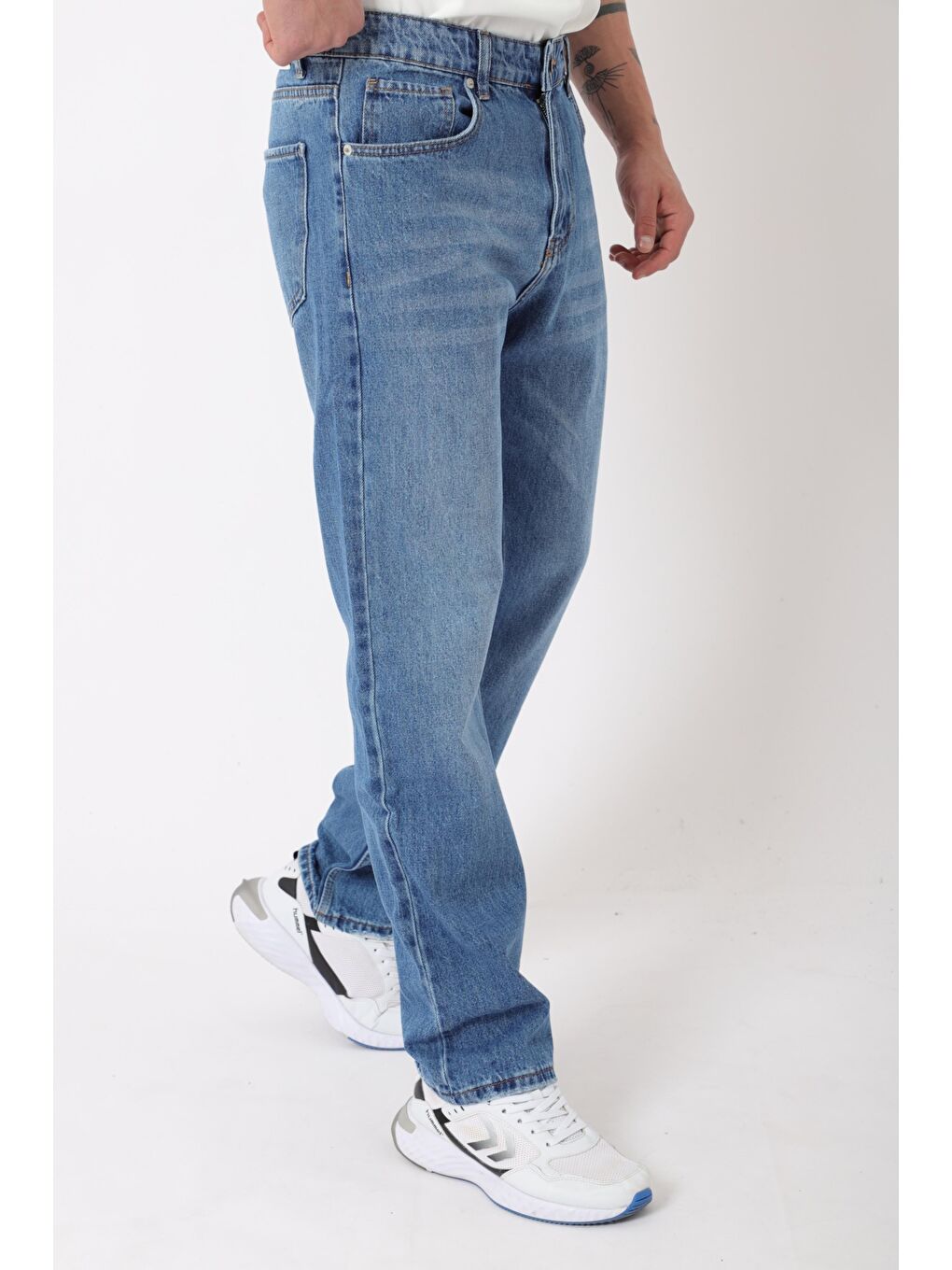 Mavi Rahat Baggy %100 Pamuk Jean Pantolon MM_0405-4