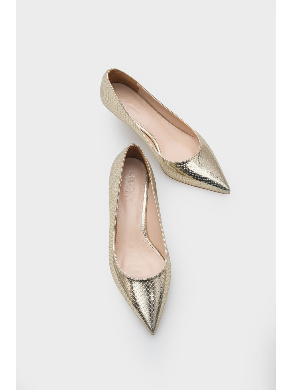 Sarı Arlana Orta Topuklu Stiletto-5