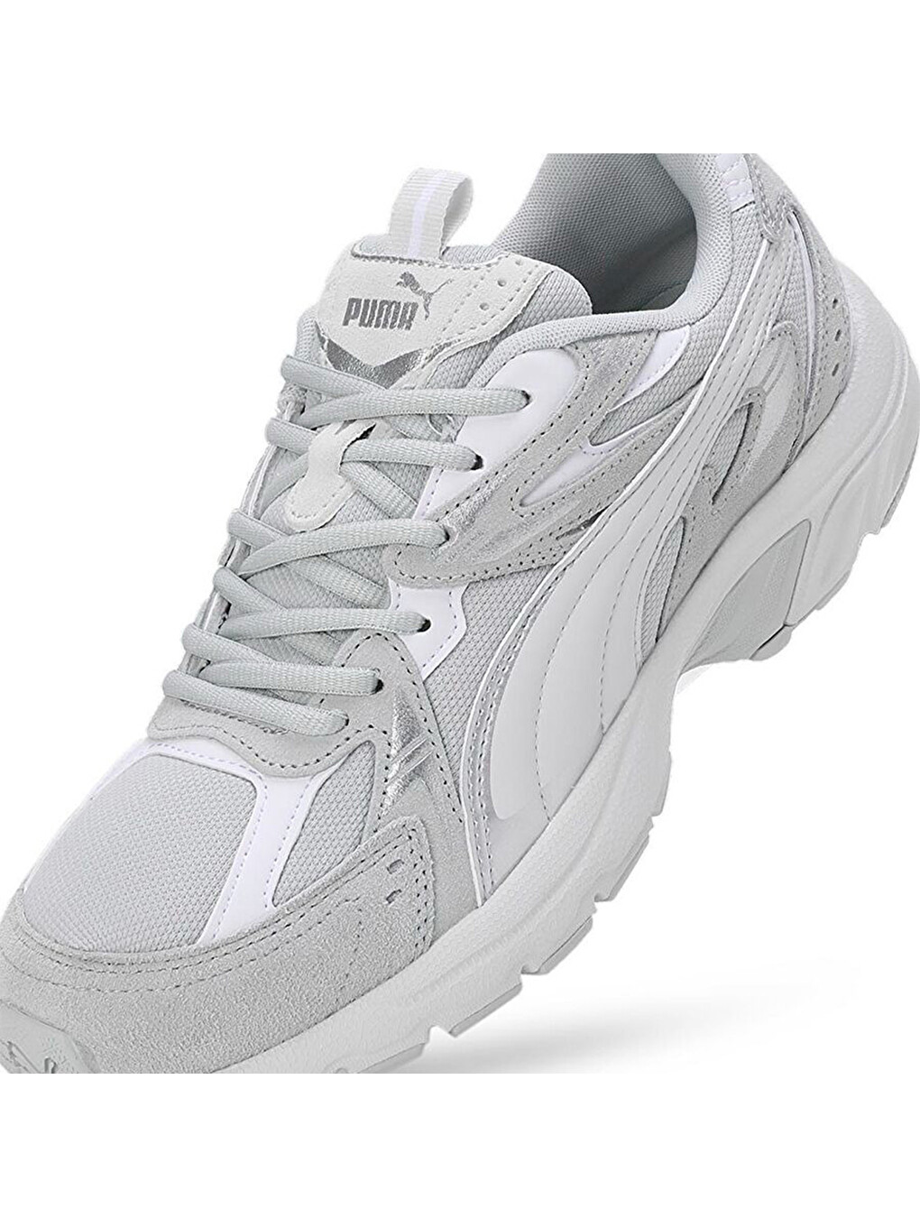 Milenio Tech Suede Gri Spor Ayakkabı-3