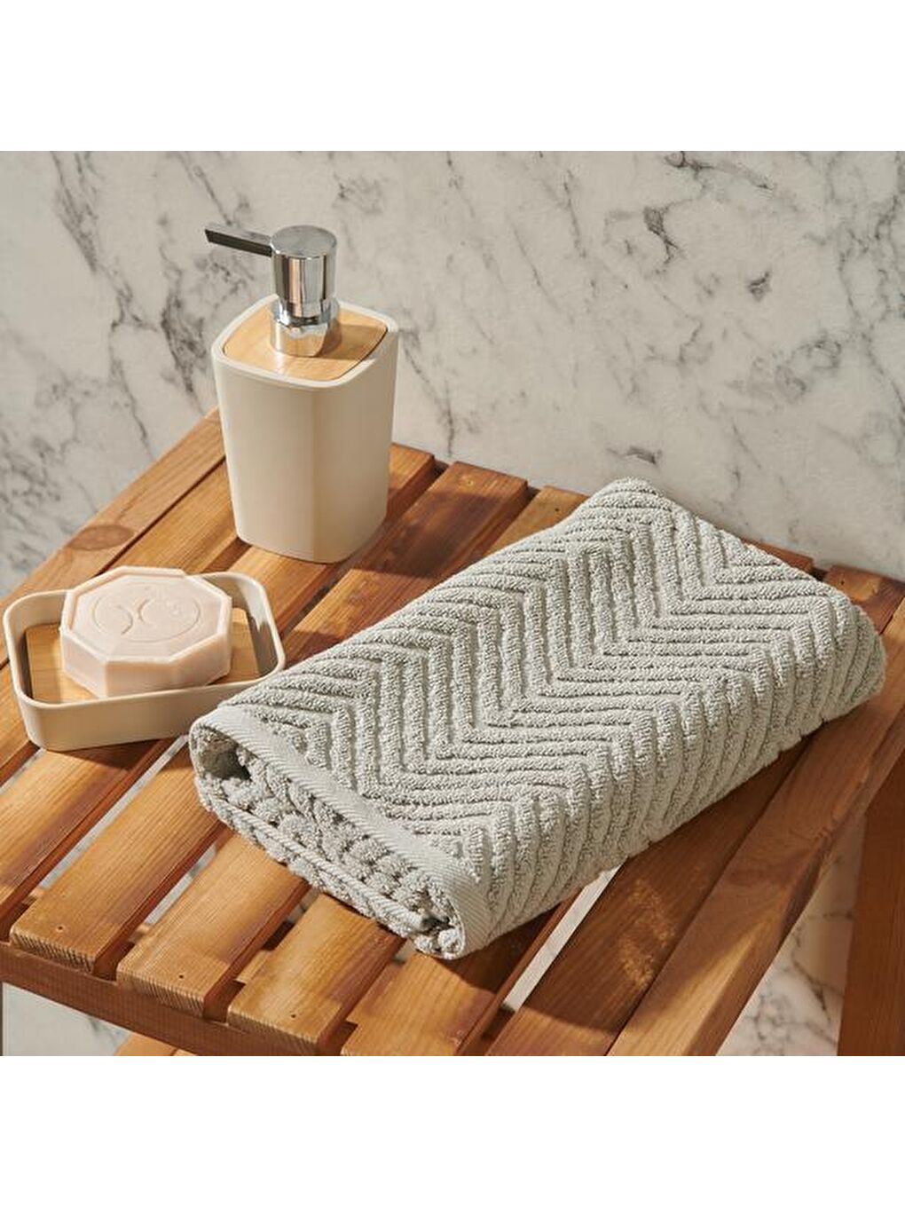 Noir Yüz Havlusu N3 - Gri - 50x80 cm