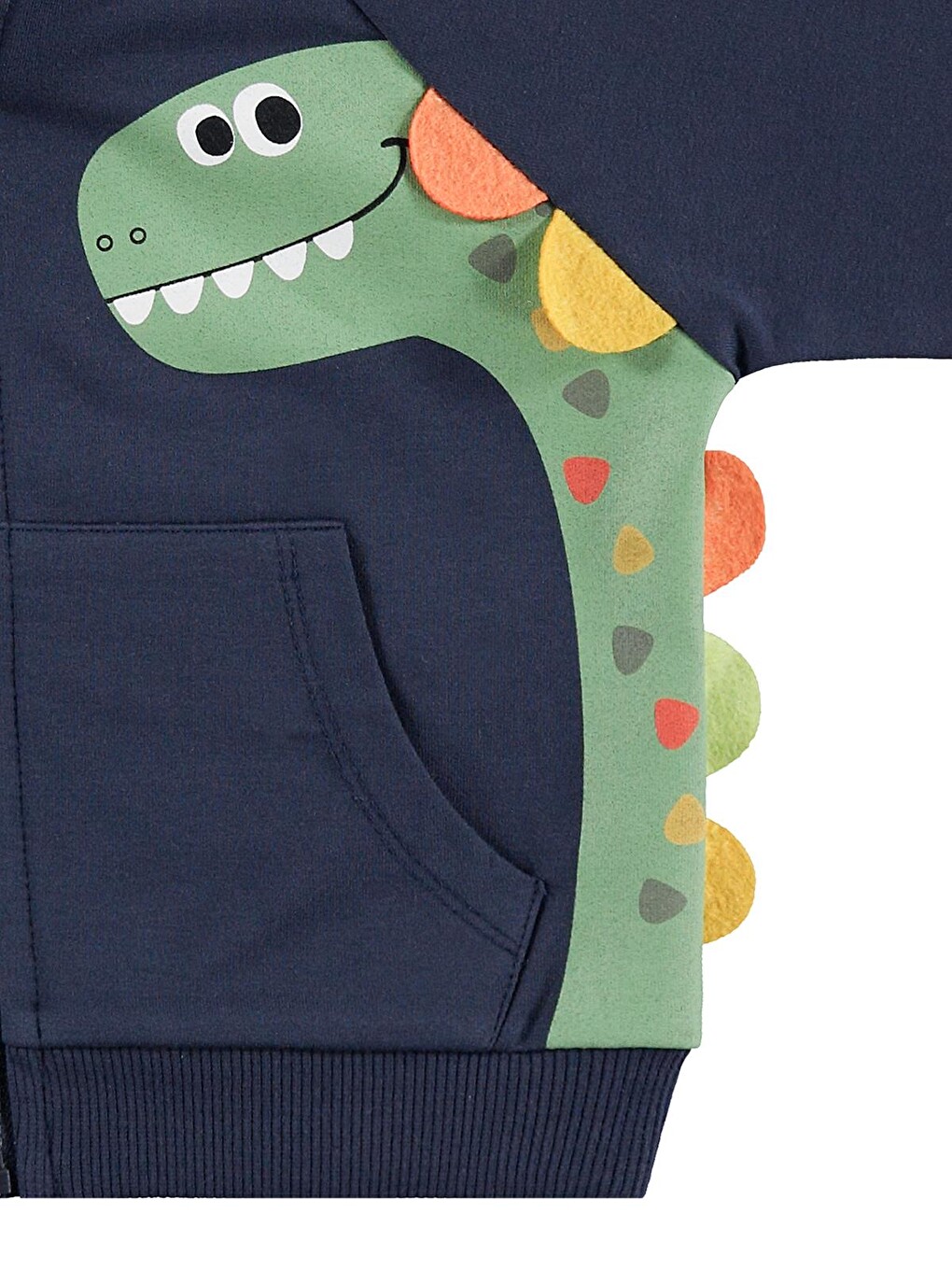 İndigo Baby Dinozor Baskılı 6-18 Ay Hırka - Mavi-1