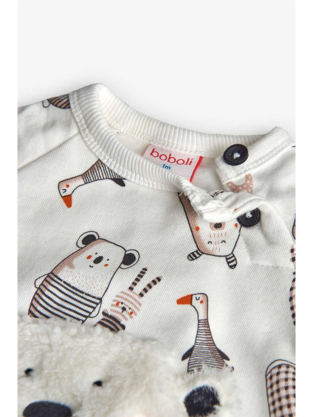 Karışık Erkek Bebek Hayvanlar Baskılı Takım-6