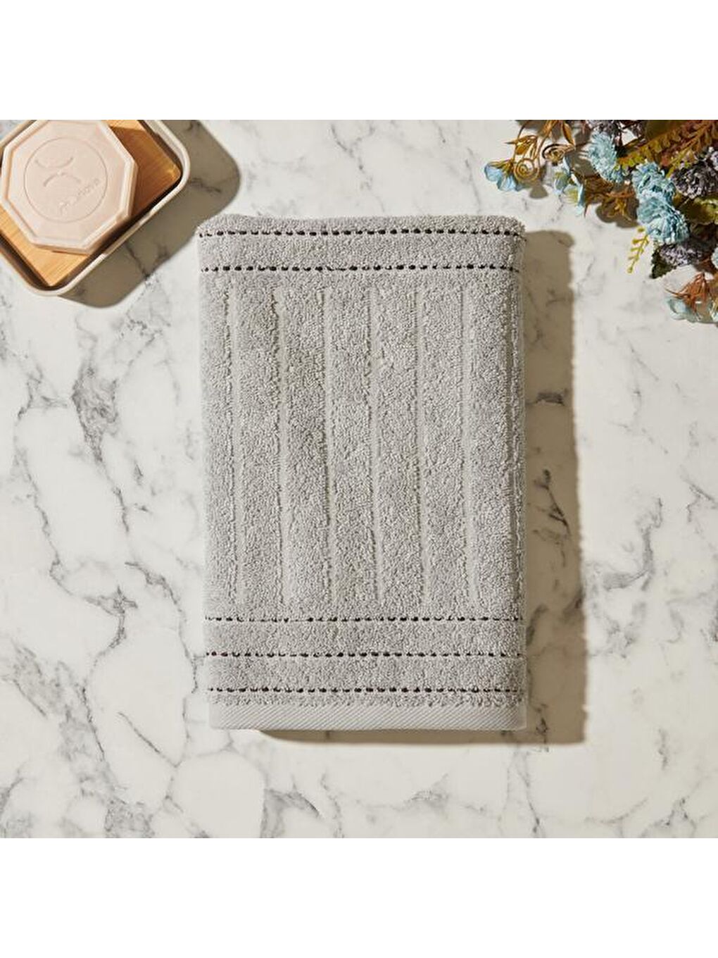 Noir Yüz Havlusu N3 - Gri - 50x80 cm-2