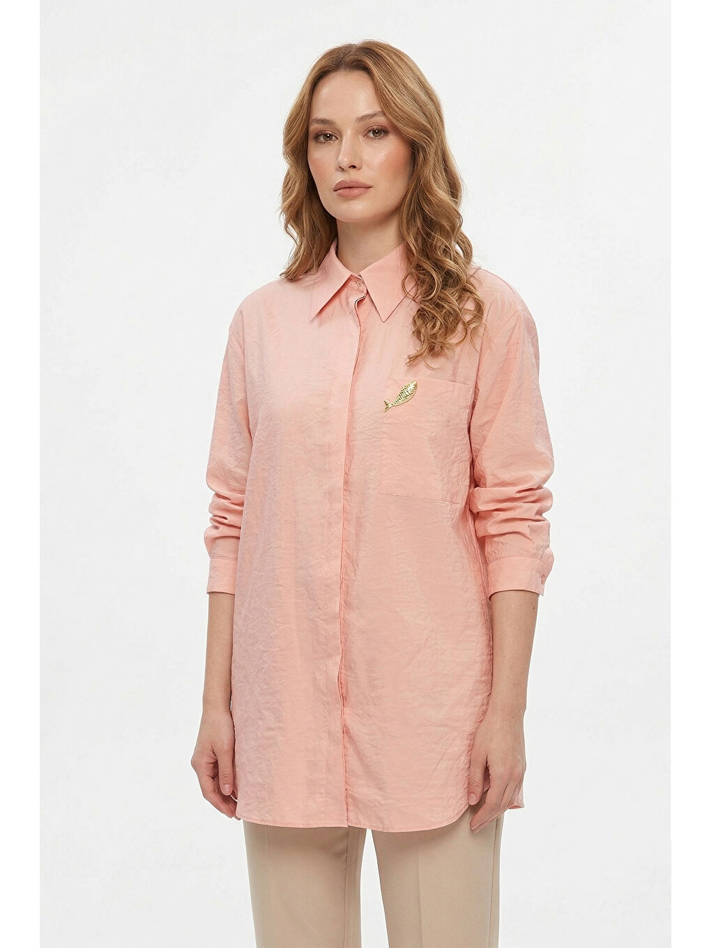 Pembe Missemramiss Sunshıne Gömlek 5292 Somon