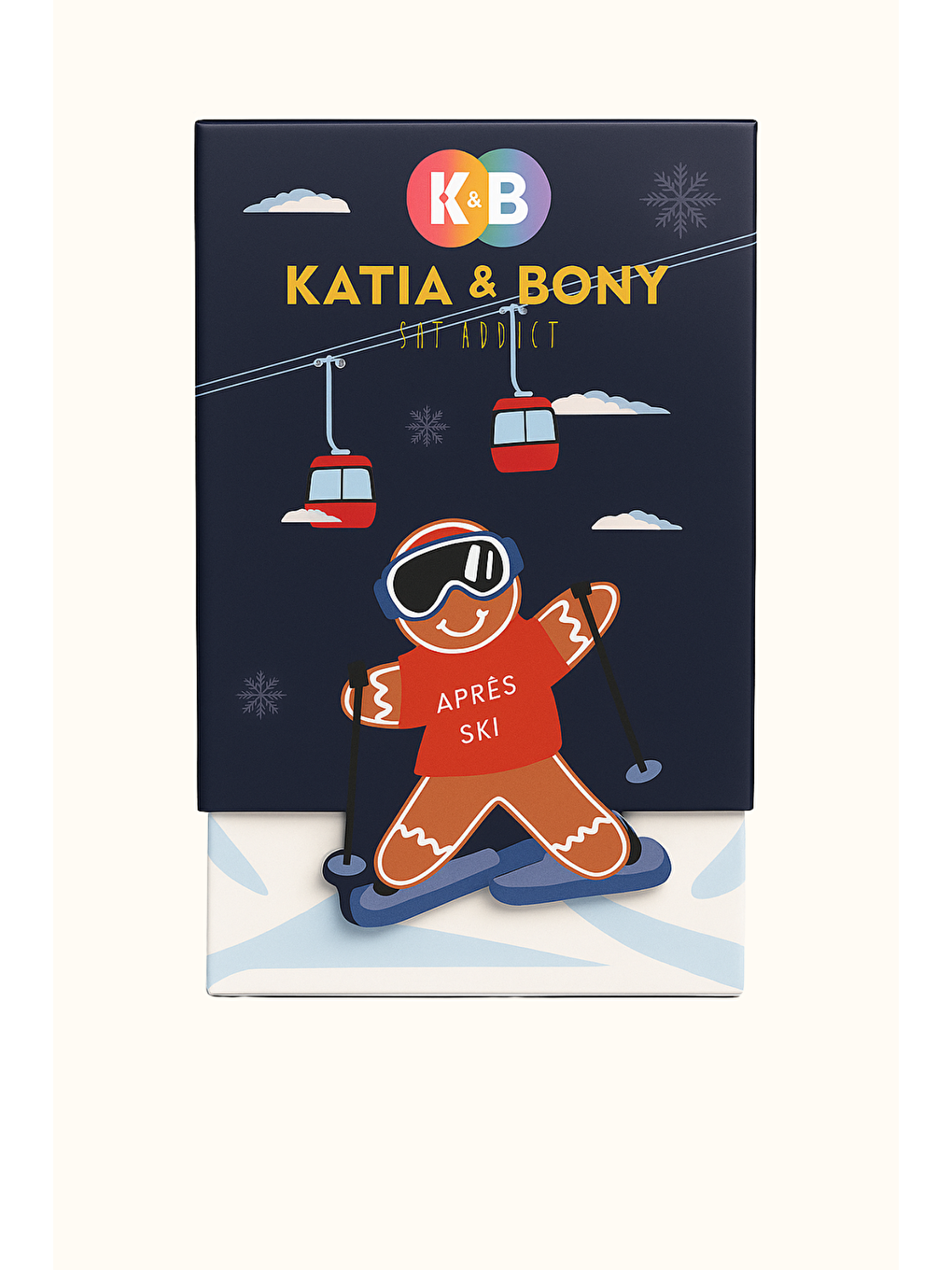 Karışık Çocuk 2'Li Snowboard Kutulu Soket Çorap-1