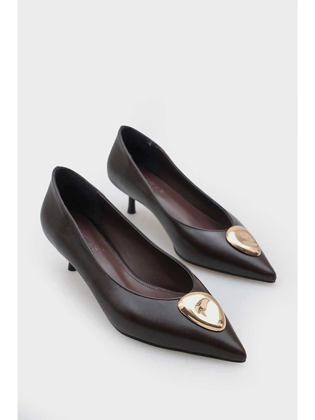 Kahverengi Meghann Orta Topuklu Stiletto-1
