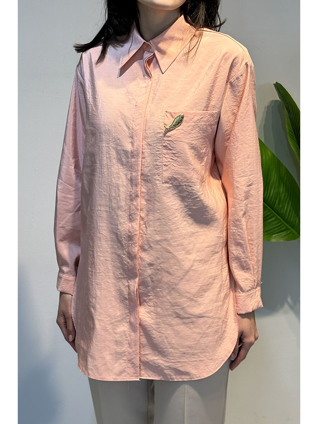 Pembe Missemramiss Sunshıne Gömlek 5292 Somon-1