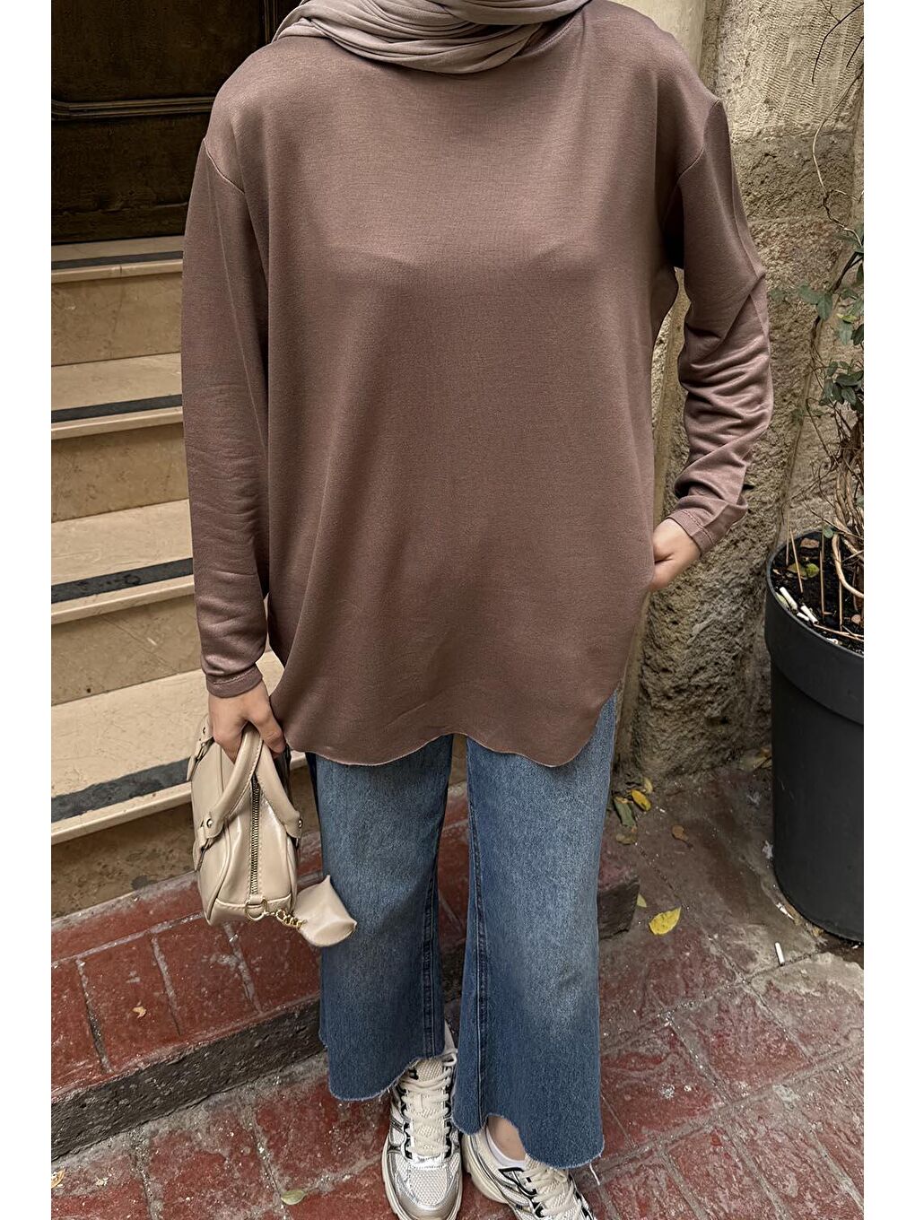 Basic Sweat Kahverengi-2