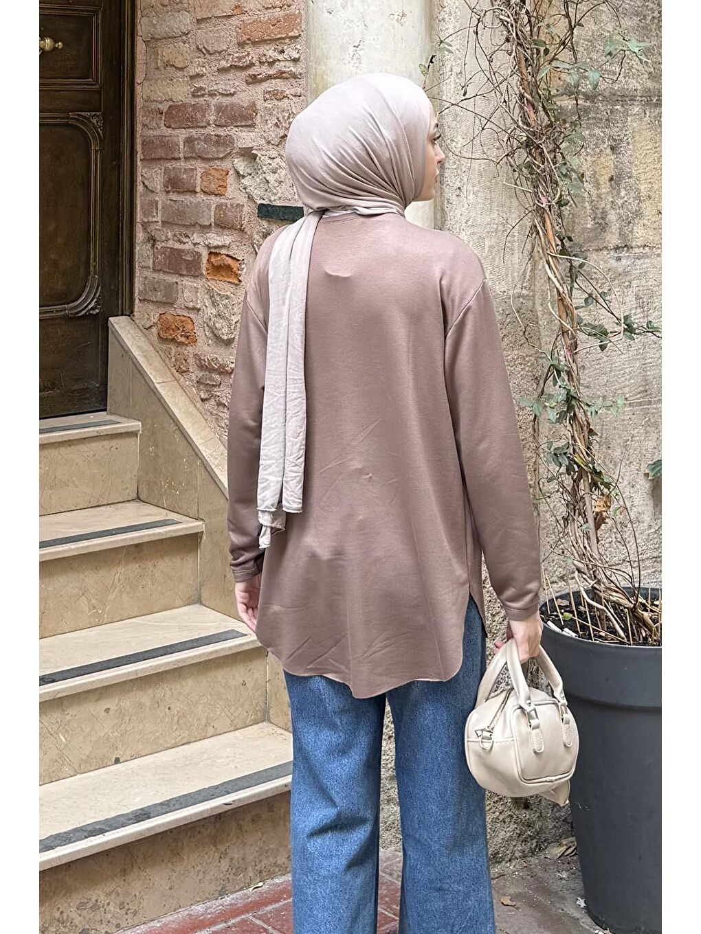 Basic Sweat Kahverengi-3